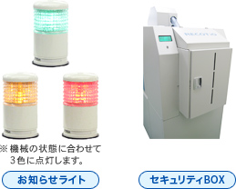 お知らせライト、セキュリティBOX