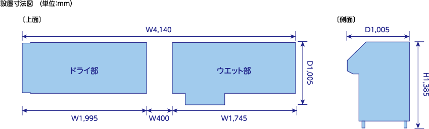 RECOTiO EV-i250 寸法図